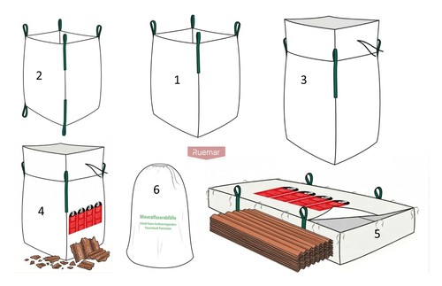 Platten big bag asbest - bag, sack